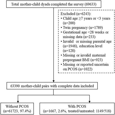 Association between maternal polycystic ovary syndrome and attention-deficit/hyperactivity disorder in offspring aged 3–6 years: A Chinese population-based study